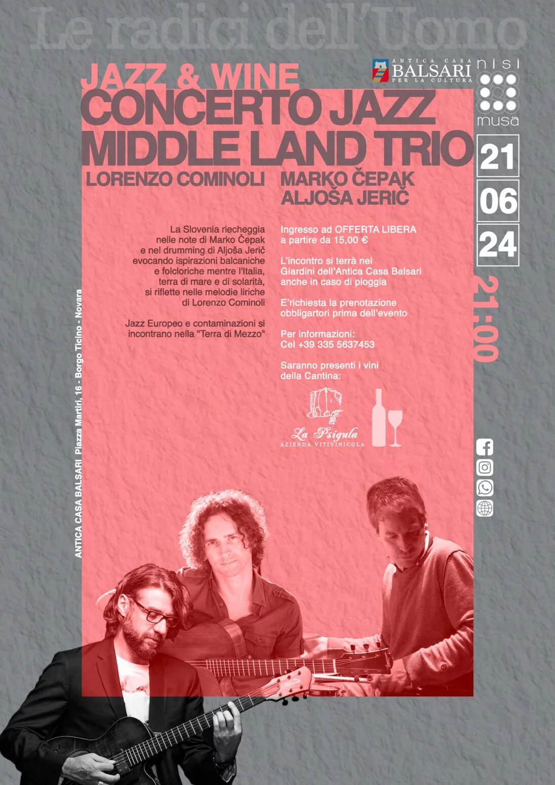 Concerto di Musica Jazz con Middle Land Trio