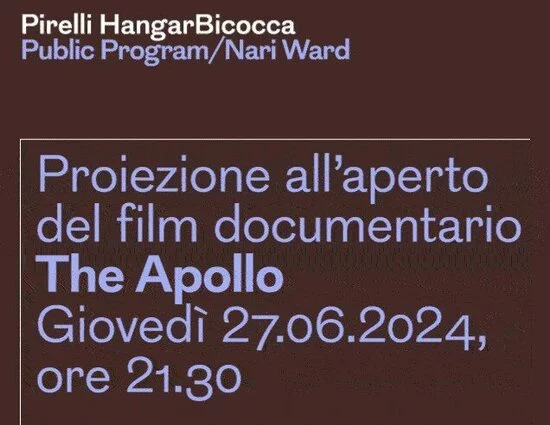 Proiezione all'aperto del film documentario The Apollo