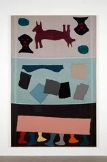 Pascale Marthine Tayou, PATA2021_0405, Bantu Towel E, 2021, sewn towels, 208 x 137 cm